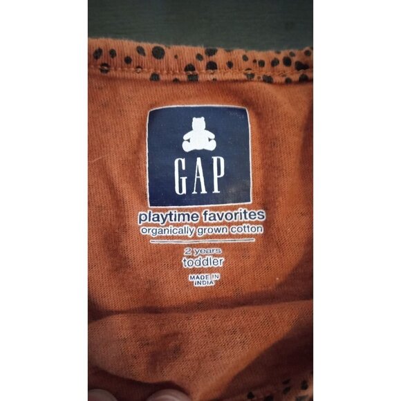 GAP playtime organic cotton rust brown toddler tunic top - Picture 3 of 3